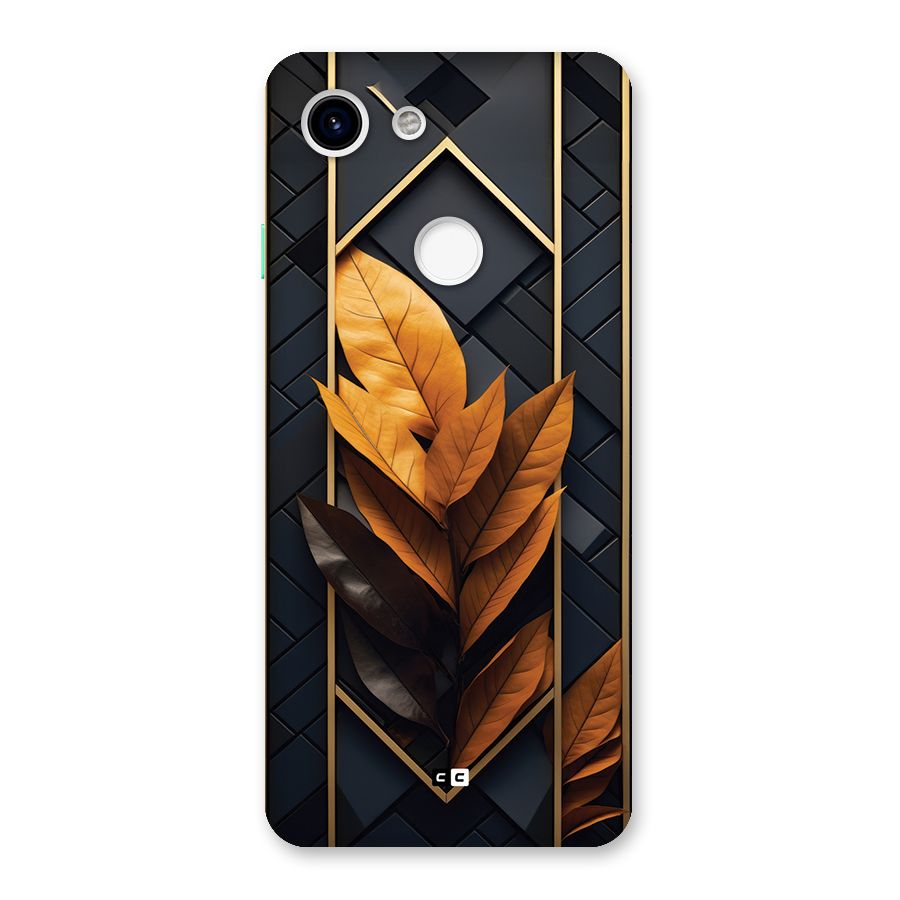 Golden Leaf Pattern Back Case for Google Pixel 3