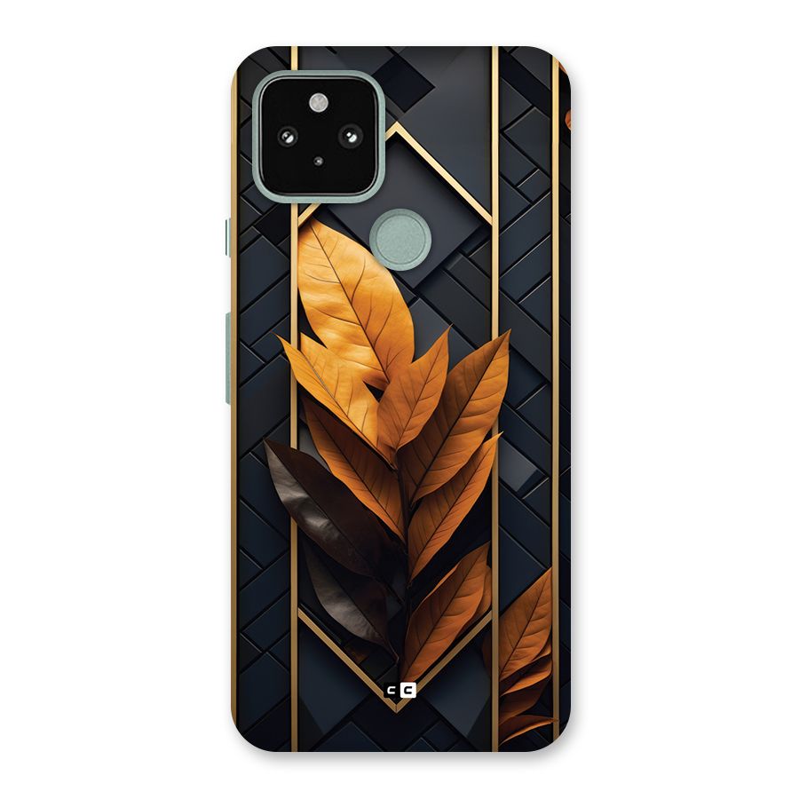Golden Leaf Pattern Back Case for Google Pixel 5