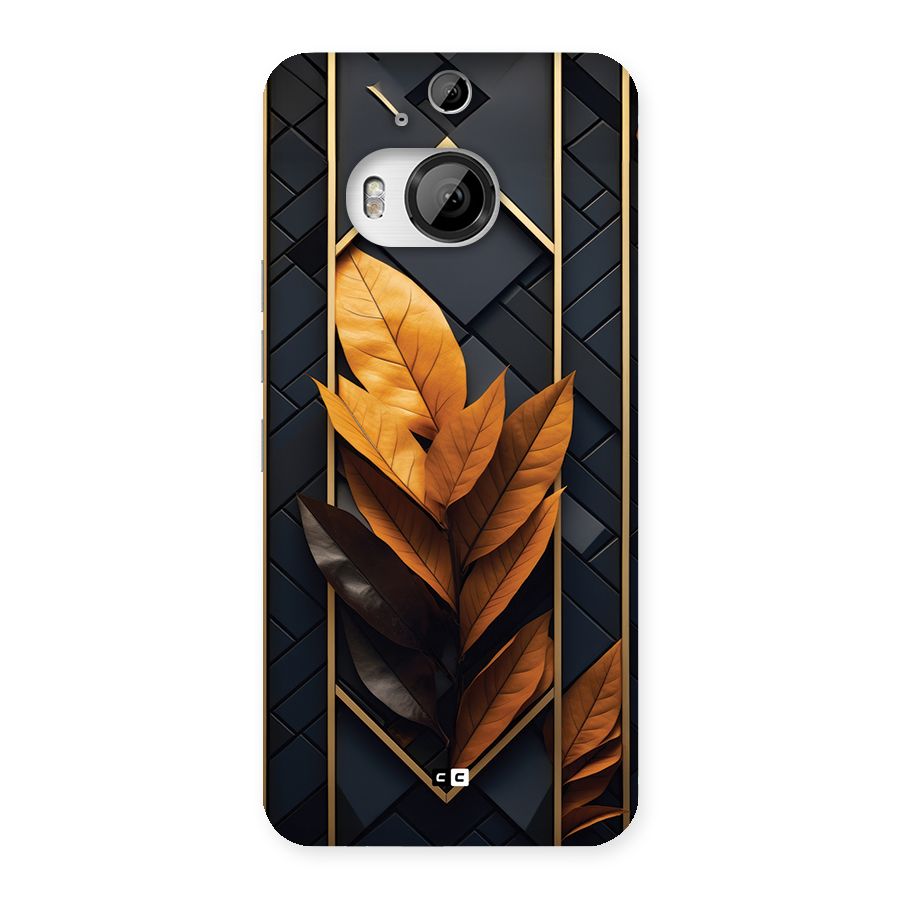 Golden Leaf Pattern Back Case for HTC One M9 Plus
