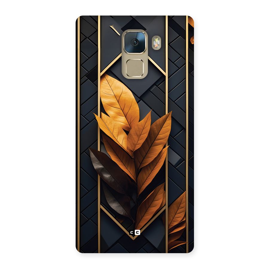 Golden Leaf Pattern Back Case for Honor 7