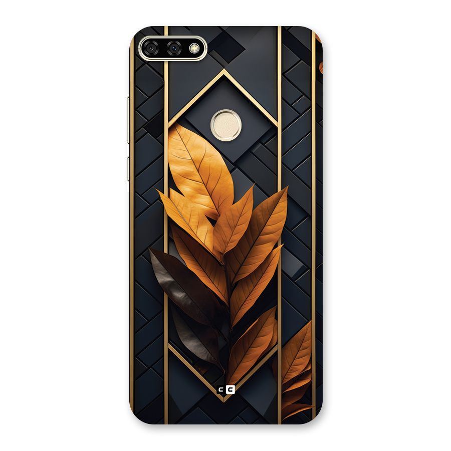 Golden Leaf Pattern Back Case for Honor 7A