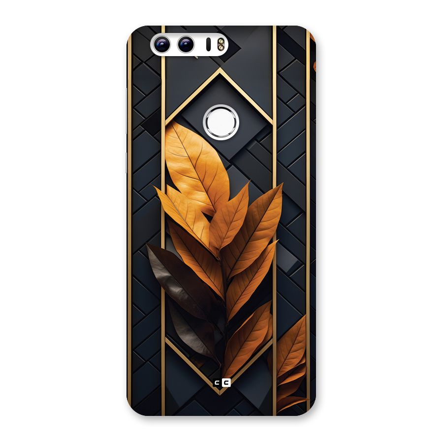 Golden Leaf Pattern Back Case for Honor 8