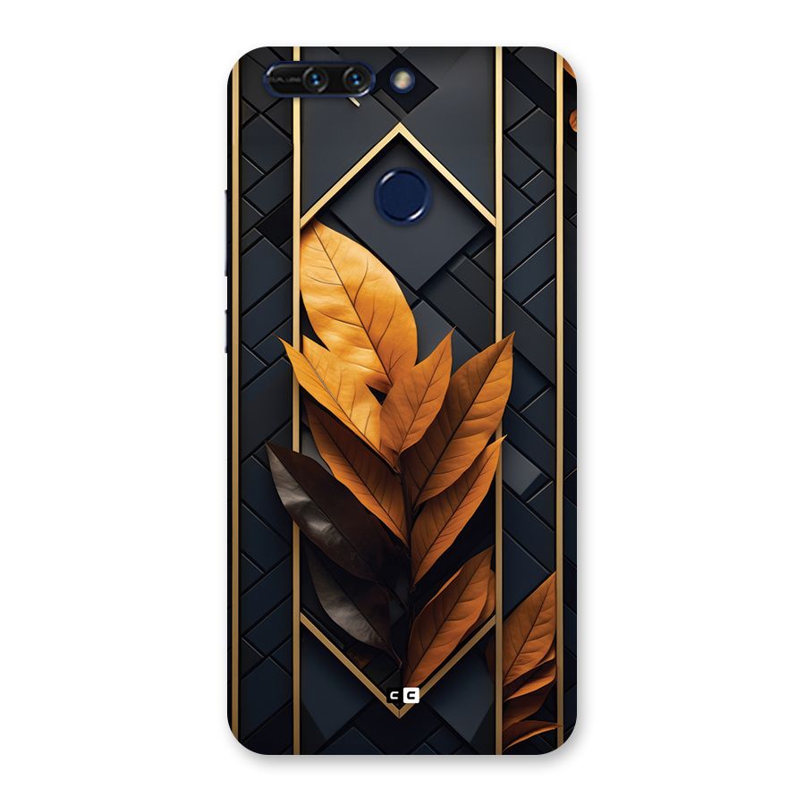 Golden Leaf Pattern Back Case for Honor 8 Pro