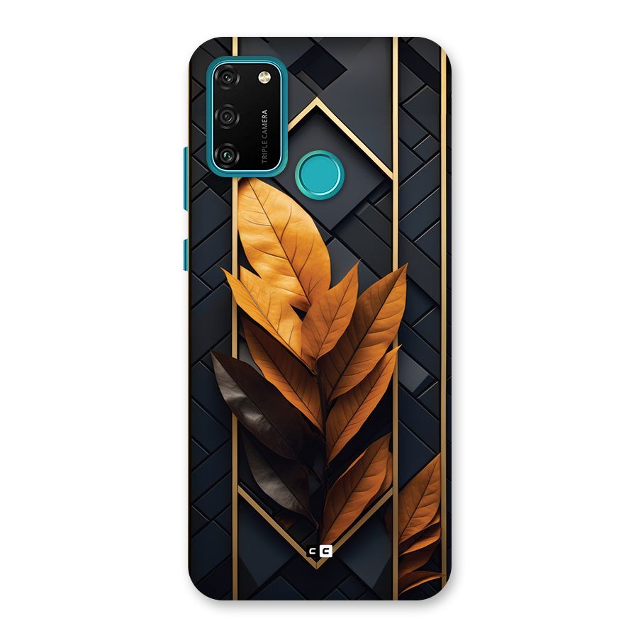 Golden Leaf Pattern Back Case for Honor 9A