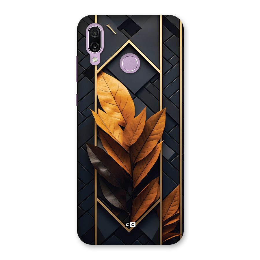 Golden Leaf Pattern Back Case for Honor Play