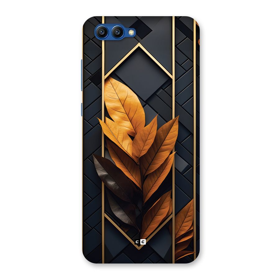 Golden Leaf Pattern Back Case for Honor View 10