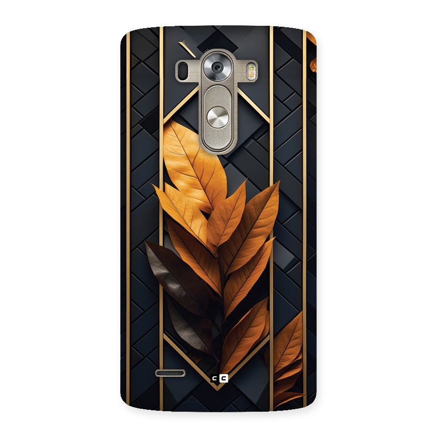 Golden Leaf Pattern Back Case for LG G3