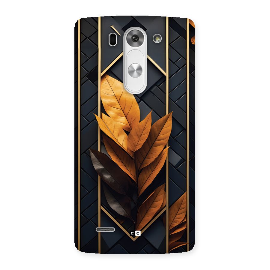 Golden Leaf Pattern Back Case for LG G3 Beat
