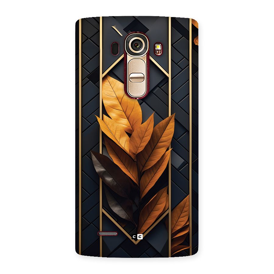 Golden Leaf Pattern Back Case for LG G4