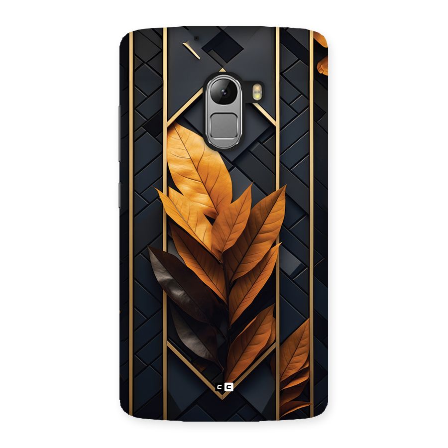 Golden Leaf Pattern Back Case for Lenovo K4 Note
