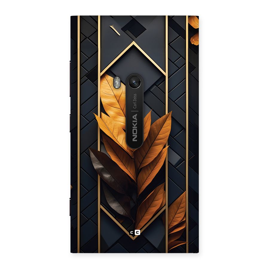 Golden Leaf Pattern Back Case for Lumia 920