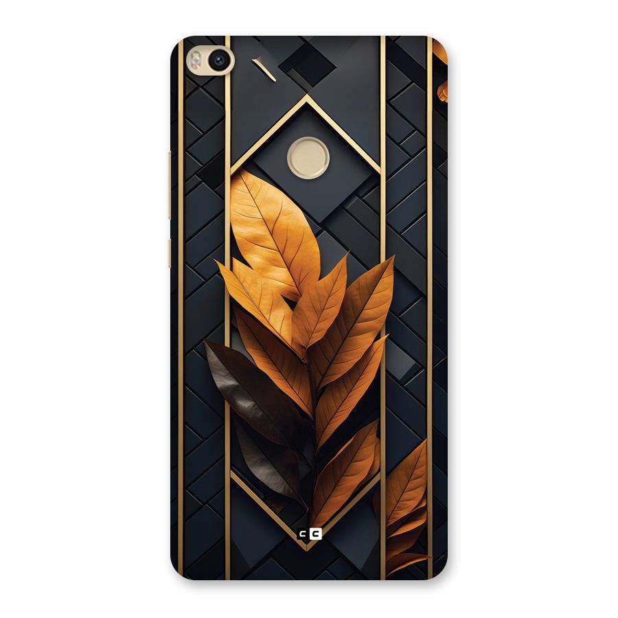 Golden Leaf Pattern Back Case for Mi Max 2