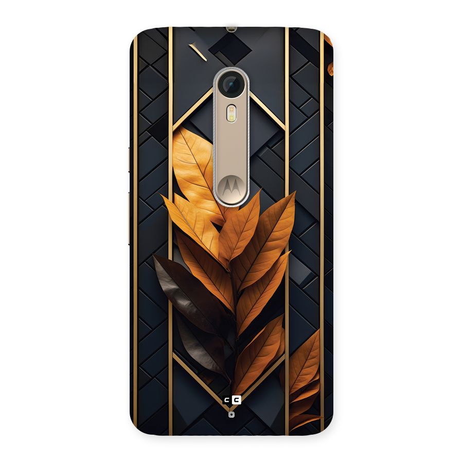 Golden Leaf Pattern Back Case for Moto X Style