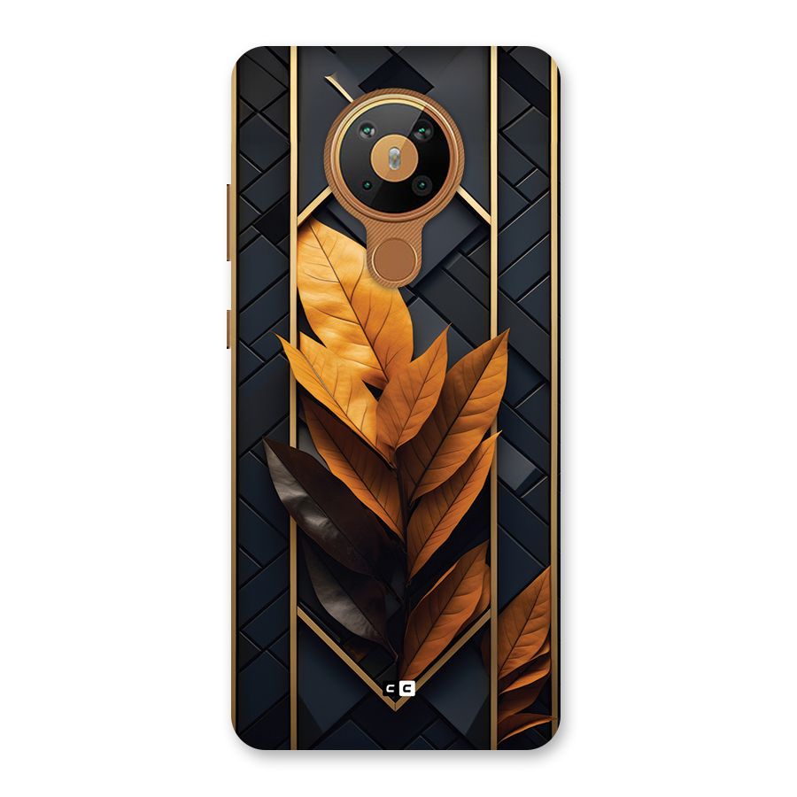 Golden Leaf Pattern Back Case for Nokia 5.3