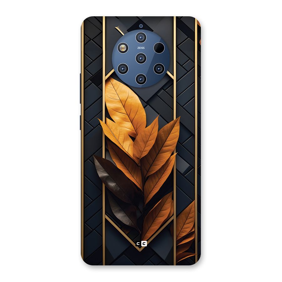 Golden Leaf Pattern Back Case for Nokia 9 PureView