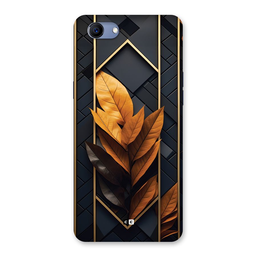Golden Leaf Pattern Back Case for Realme 1