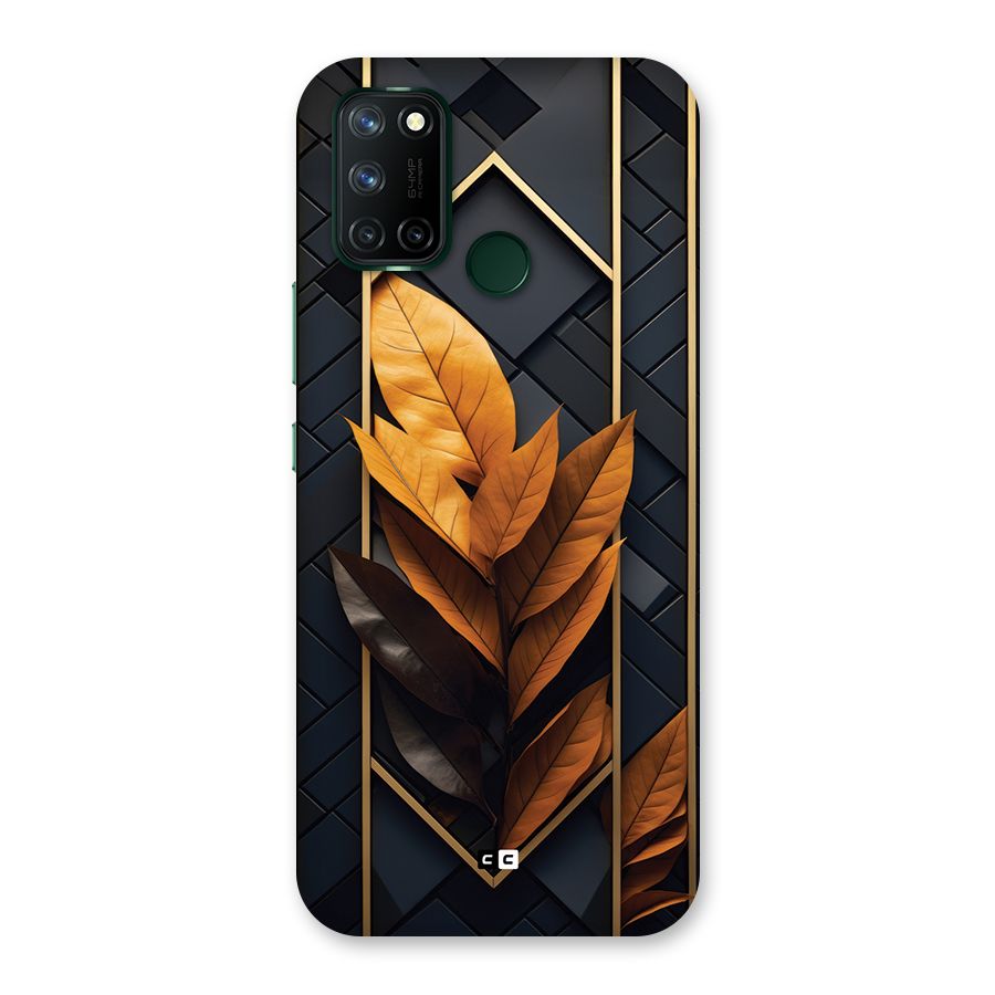Golden Leaf Pattern Back Case for Realme 7i