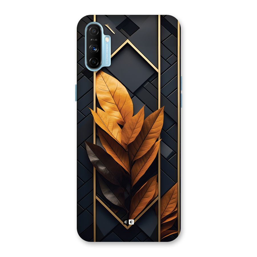 Golden Leaf Pattern Back Case for Realme Narzo 20A