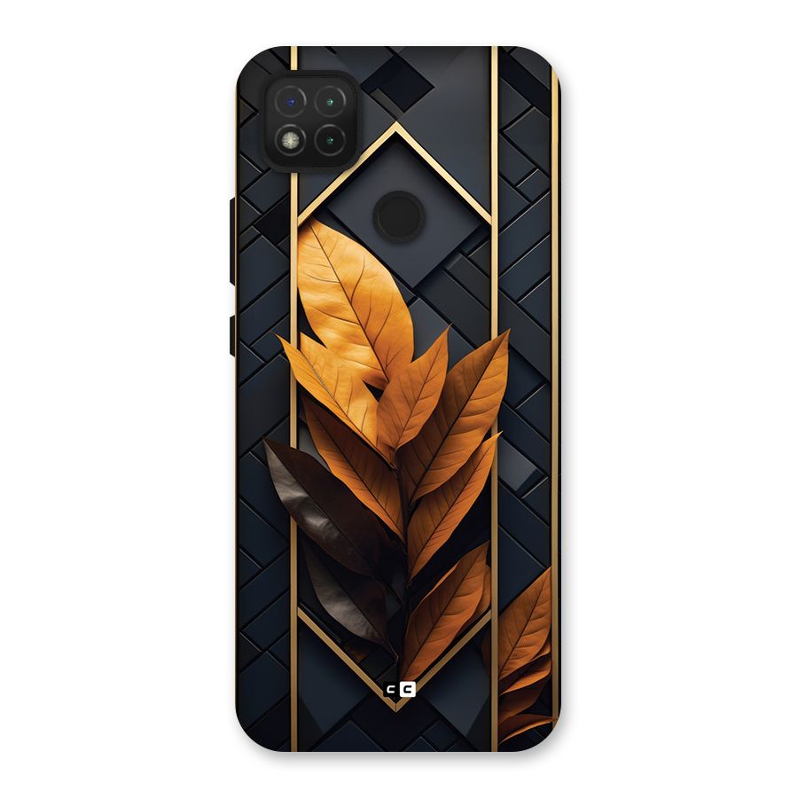 Golden Leaf Pattern Back Case for Redmi 9