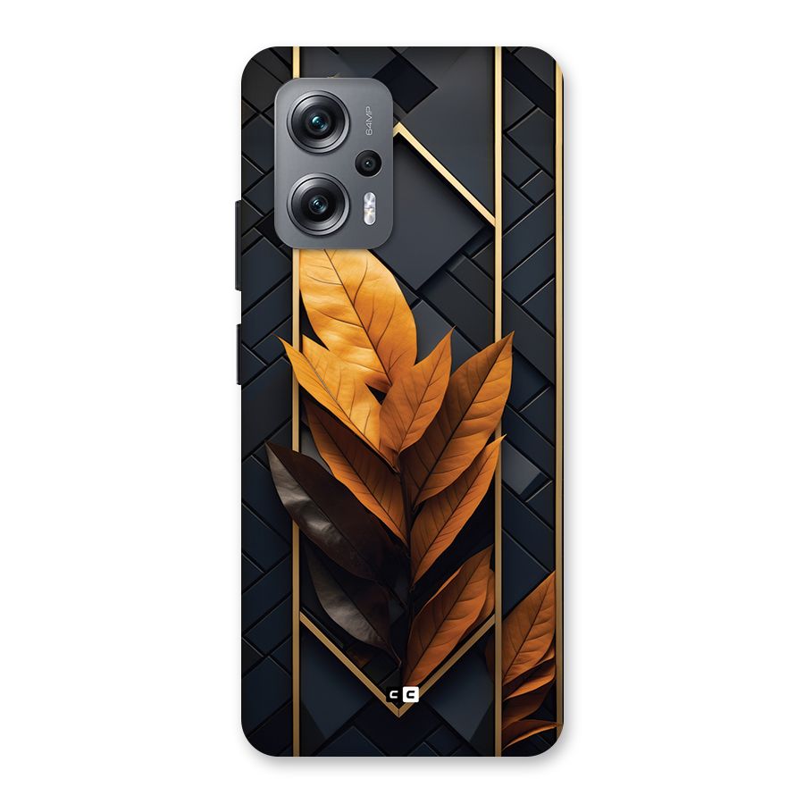 Golden Leaf Pattern Back Case for Redmi K50i