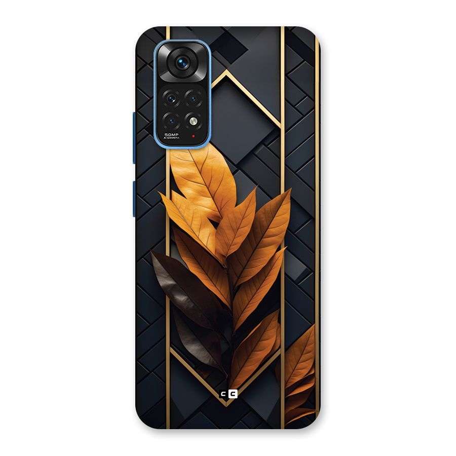 Golden Leaf Pattern Back Case for Redmi Note 11S