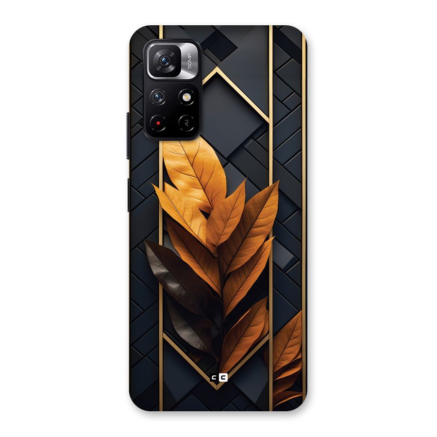 Golden Leaf Pattern Back Case for Redmi Note 11T 5G