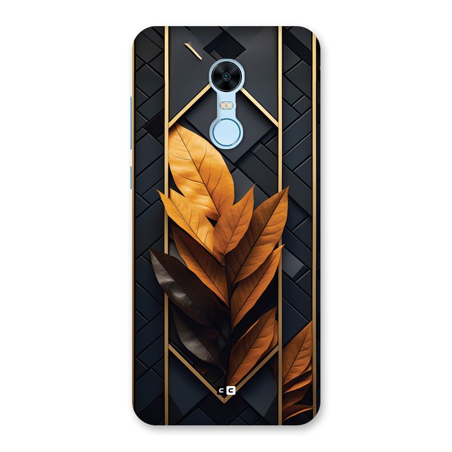 Golden Leaf Pattern Back Case for Redmi Note 5