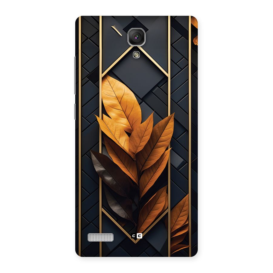 Golden Leaf Pattern Back Case for Redmi Note Prime