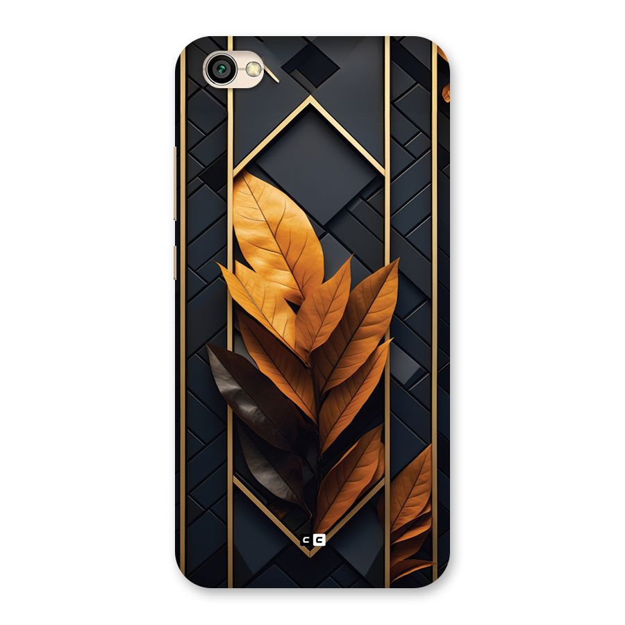 Golden Leaf Pattern Back Case for Redmi Y1 Lite