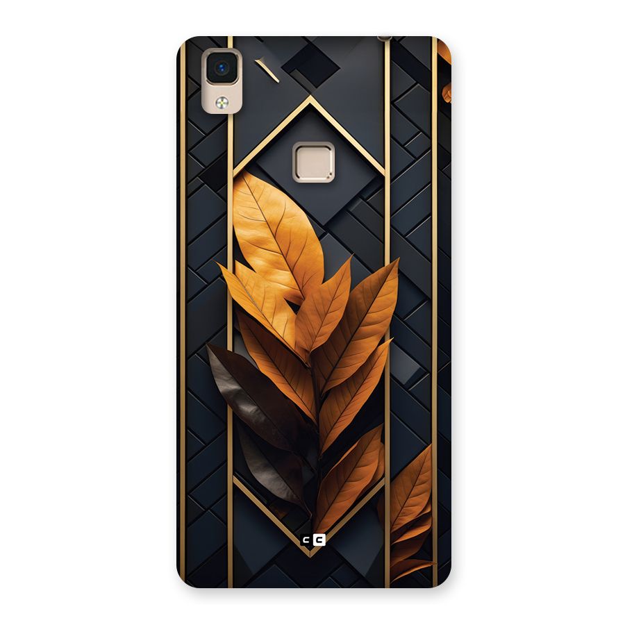 Golden Leaf Pattern Back Case for V3 Max