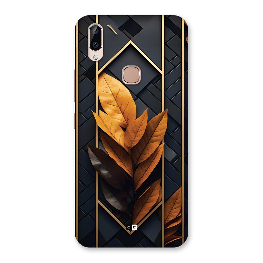 Golden Leaf Pattern Back Case for Vivo Y83 Pro