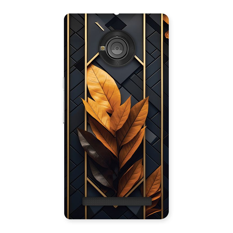 Golden Leaf Pattern Back Case for Yunique