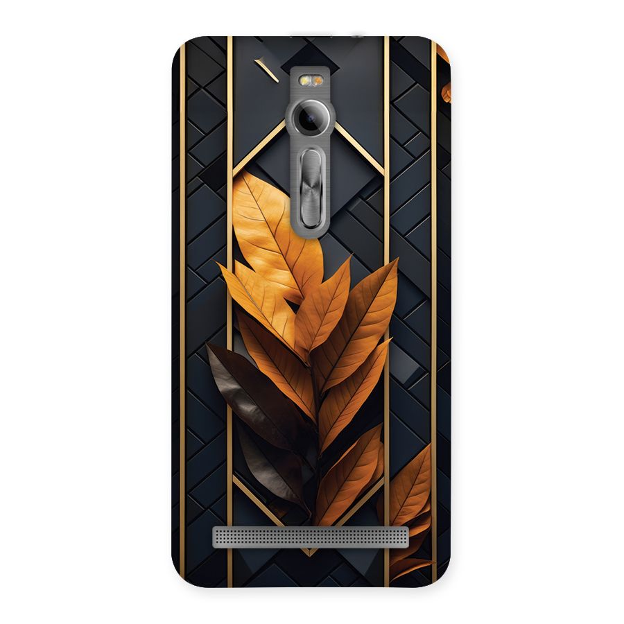 Golden Leaf Pattern Back Case for Zenfone 2