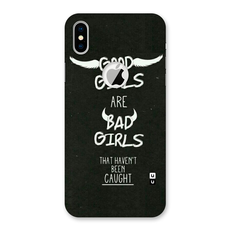 Good Bad Girls Back Case for iPhone X Logo Cut