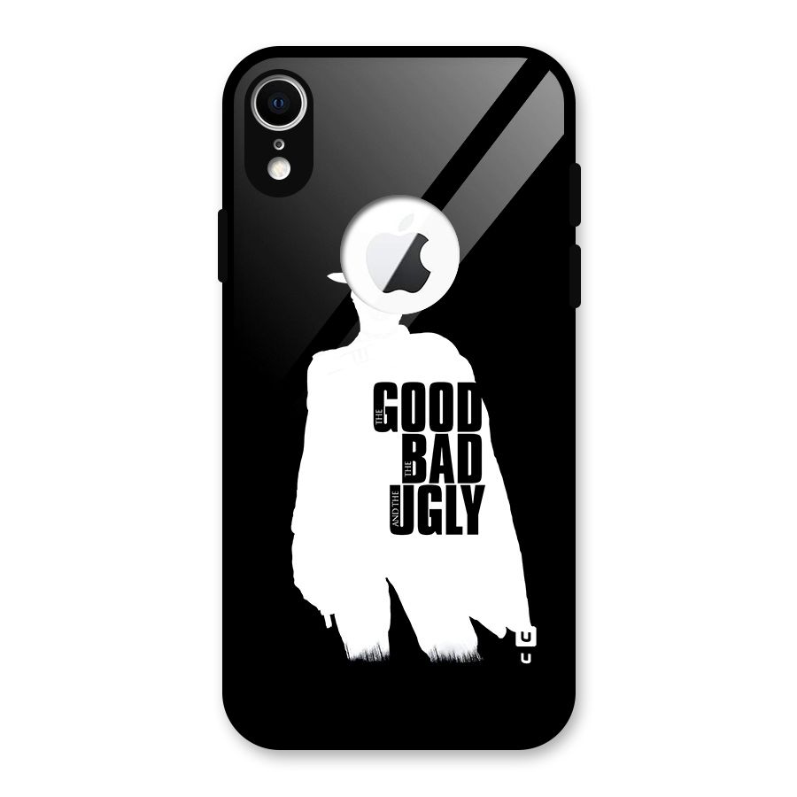Good Bad Ugly Glass Back Case for iPhone XR Logo Cut