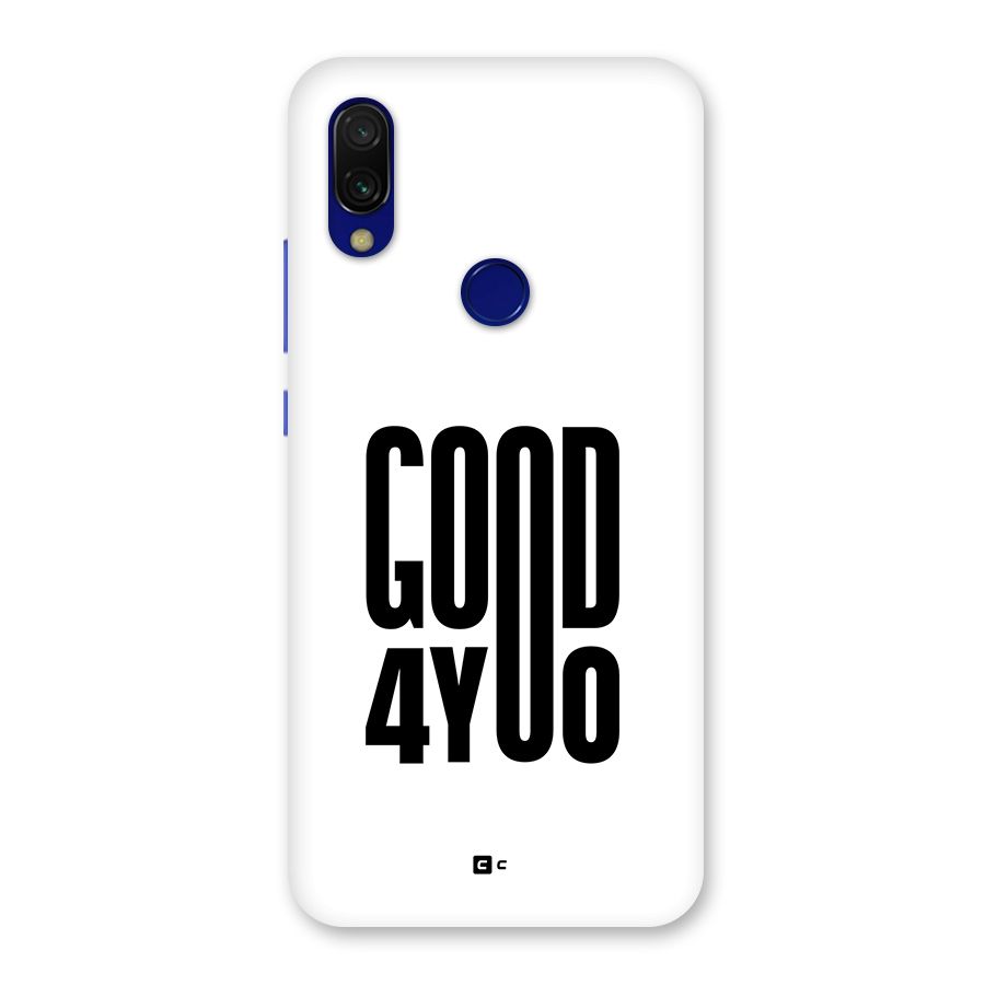 Good For You Back Case for Redmi Y3