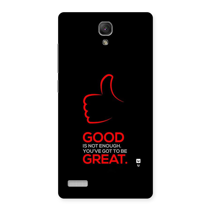 Good Great Back Case for Redmi Note