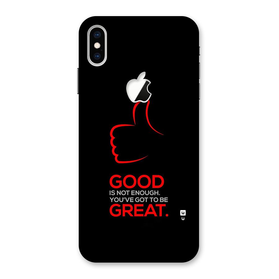 Good Great Back Case for iPhone XS Max Apple Cut