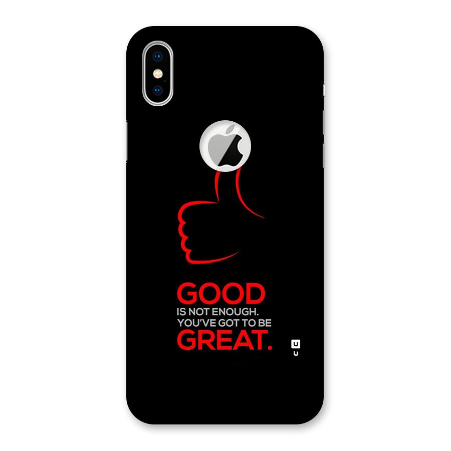 Good Great Back Case for iPhone X Logo Cut