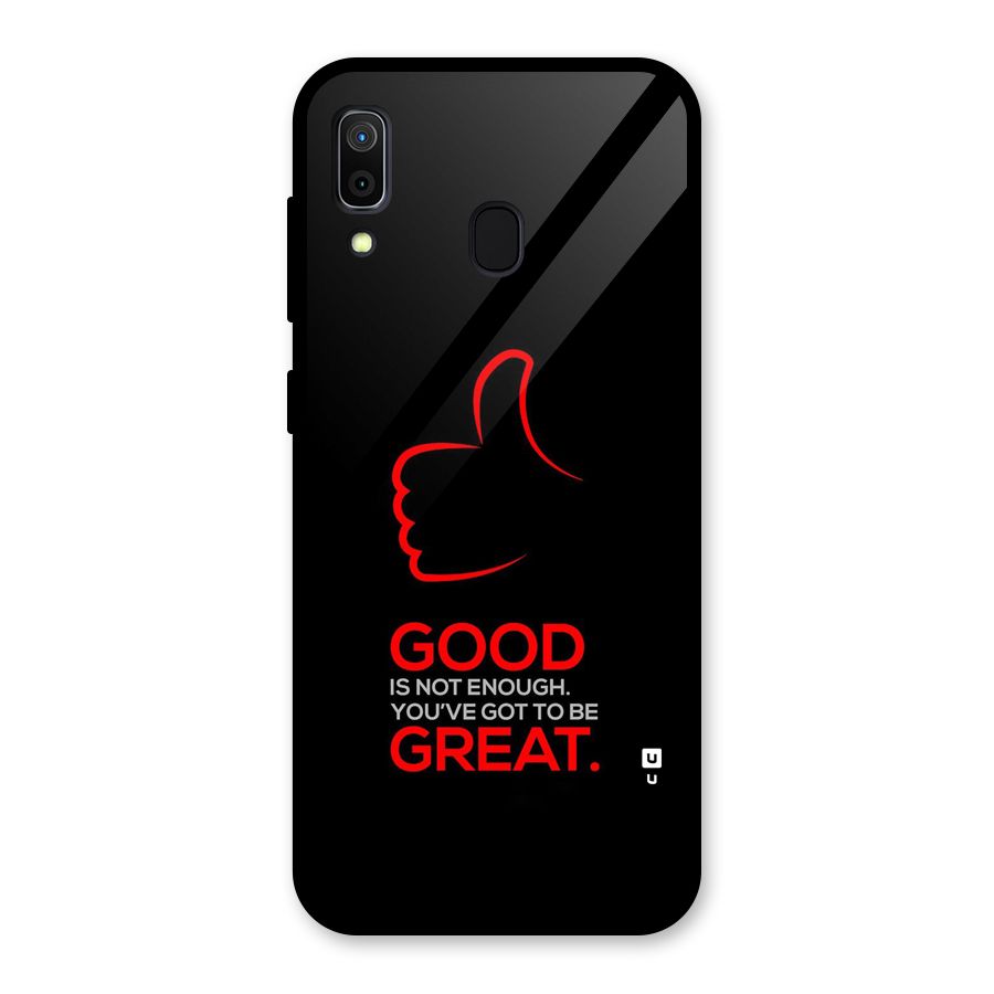 Good Great Glass Back Case for Galaxy A30