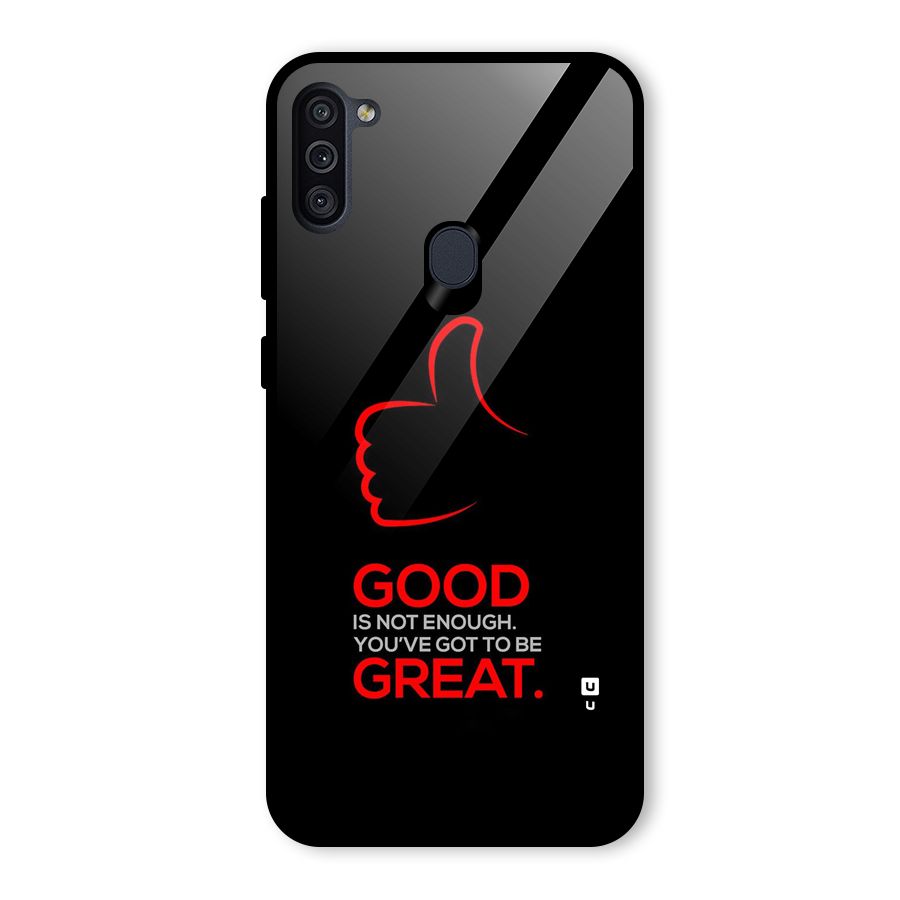 Good Great Glass Back Case for Galaxy M11