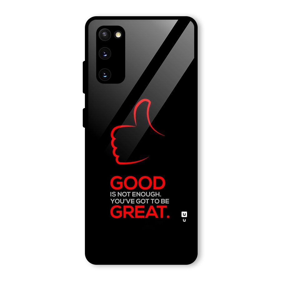 Good Great Glass Back Case for Galaxy S20 FE