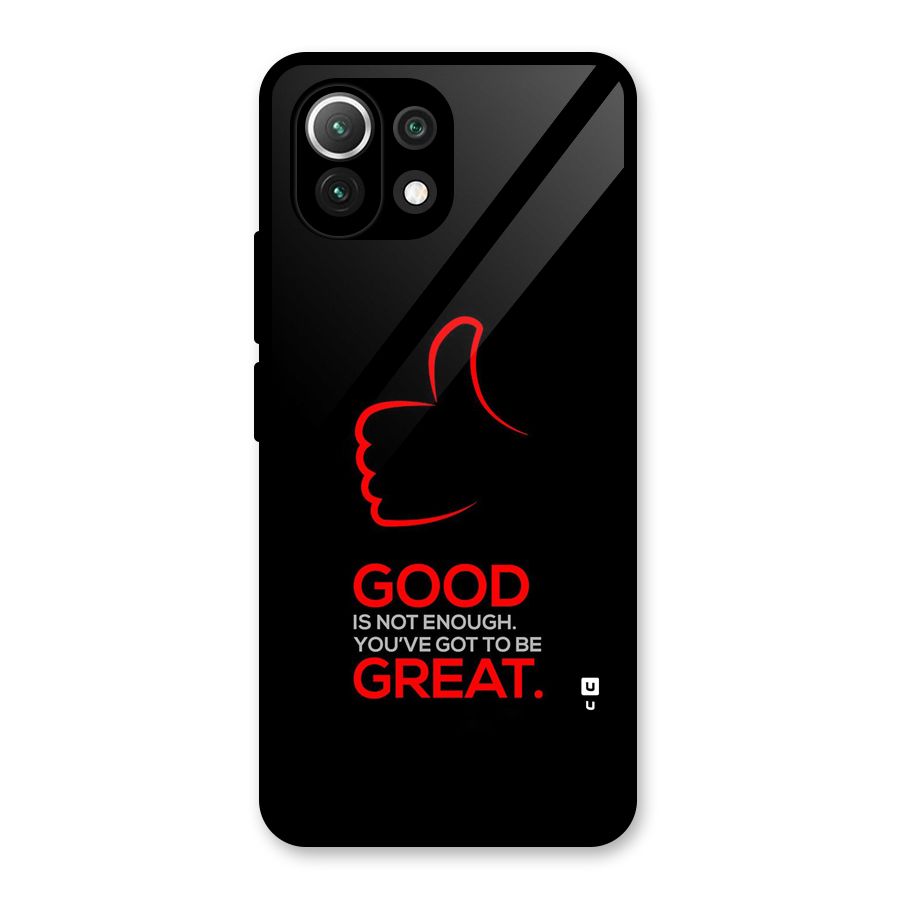 Good Great Glass Back Case for Mi 11 Lite NE 5G