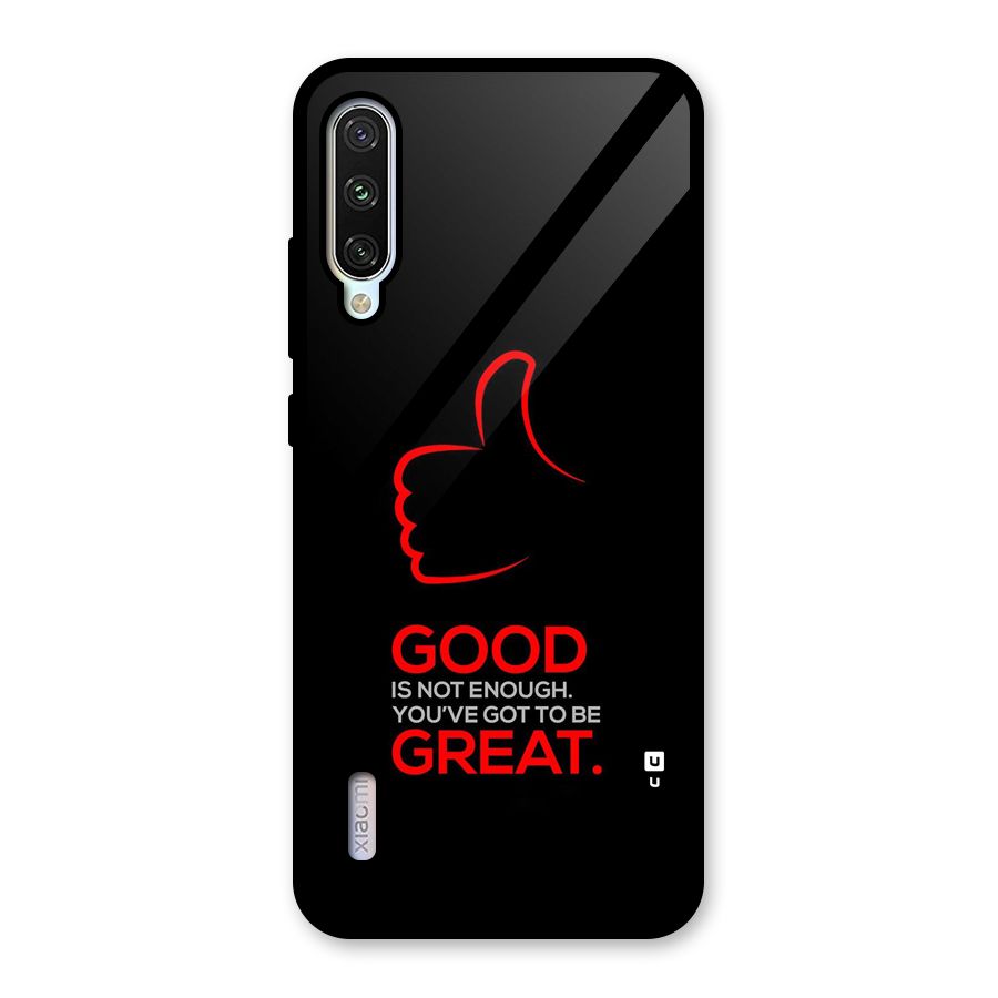 Good Great Glass Back Case for Mi A3