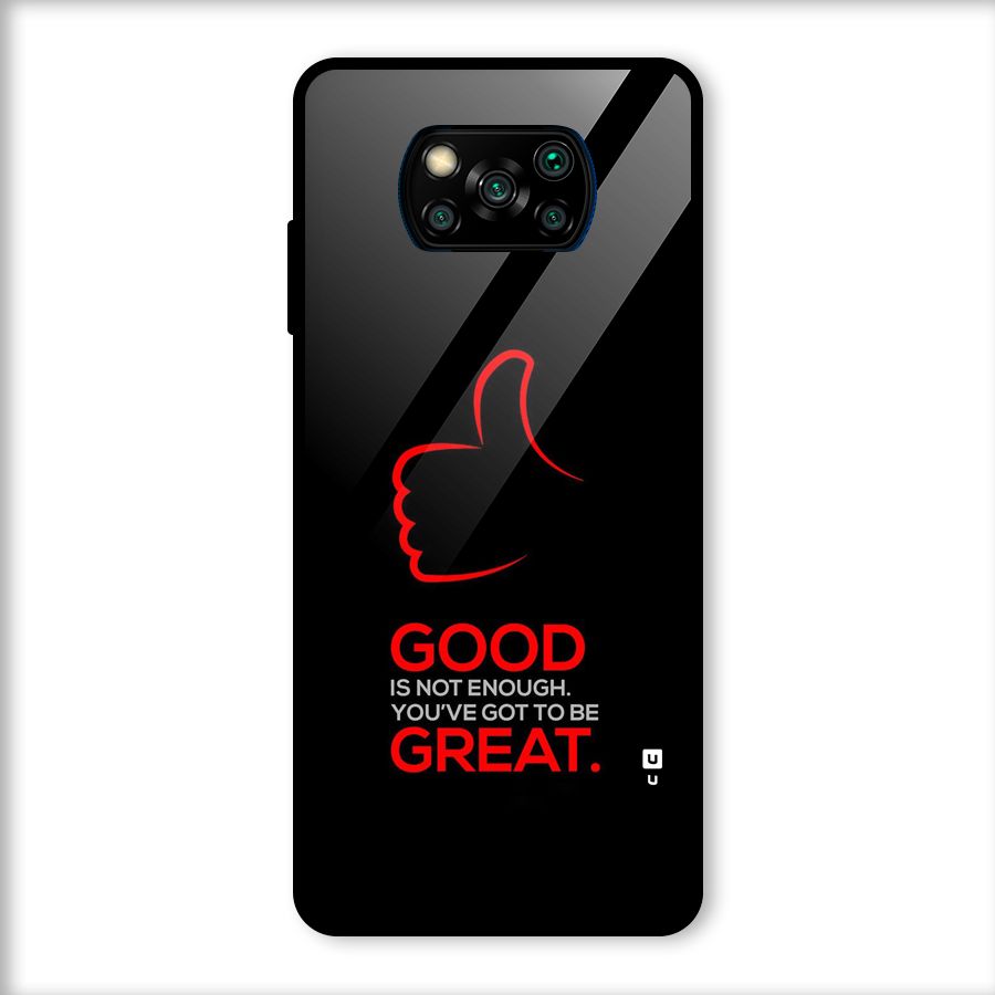 Good Great Glass Back Case for Poco X3