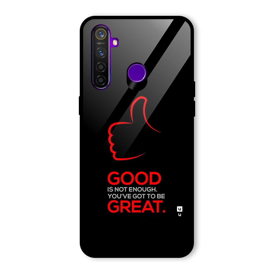 Good Great Glass Back Case for Realme 5 Pro