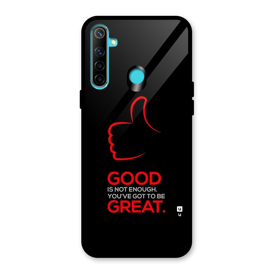 Good Great Glass Back Case for Realme 5i