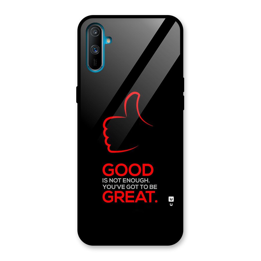 Good Great Glass Back Case for Realme C3
