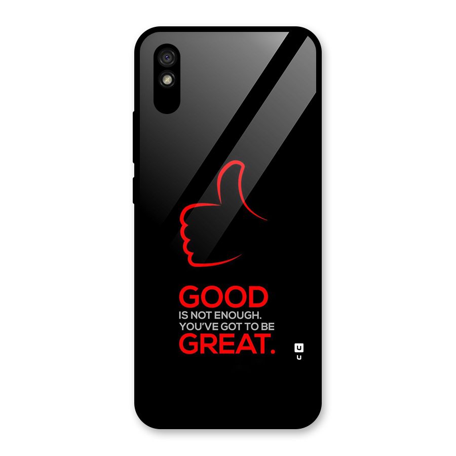 Good Great Glass Back Case for Redmi 9A