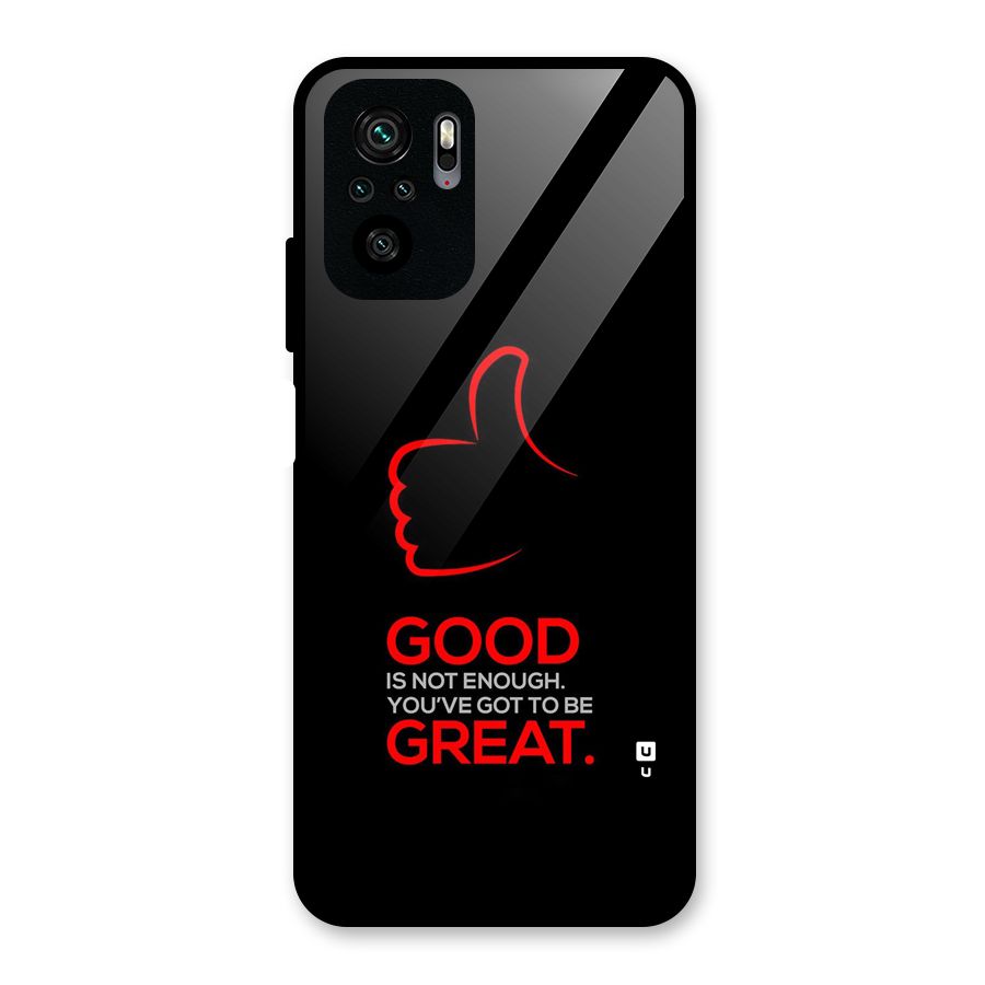 Good Great Glass Back Case for Redmi Note 10S